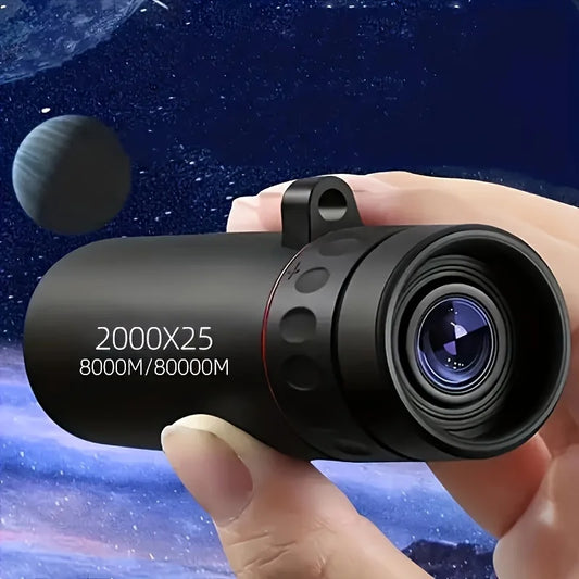 Telescópio Monocular HD, Compacto, Escopo Portátil para Caça, Viagens, Concertos e Pesca, 2000X25